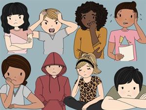 upset teens